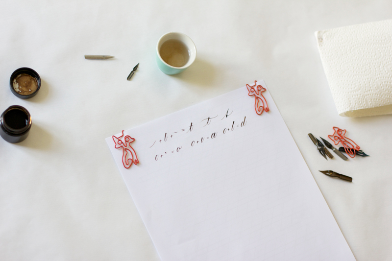 Kalligraphie: Grundübung - t, o, a | we love handmade