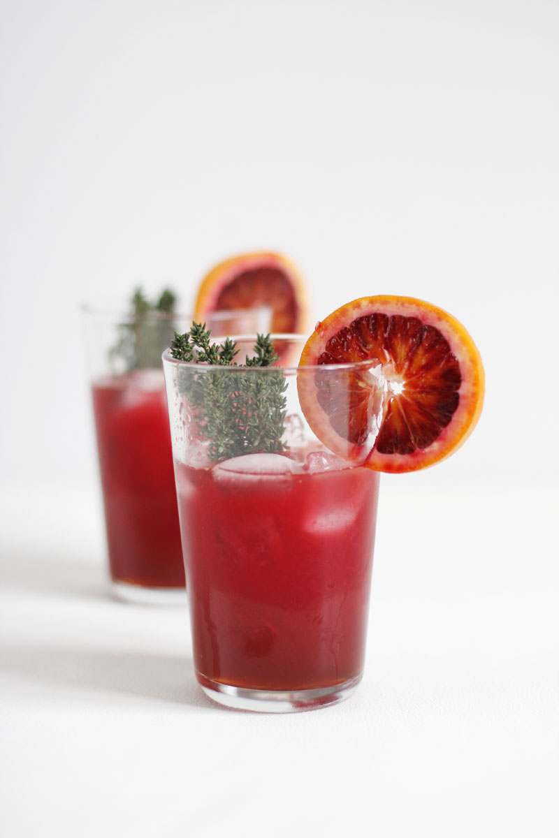 Blutorangen-Gin-Cocktail