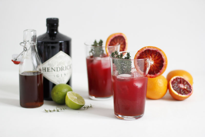 Blutorangen-Gin-Cocktail