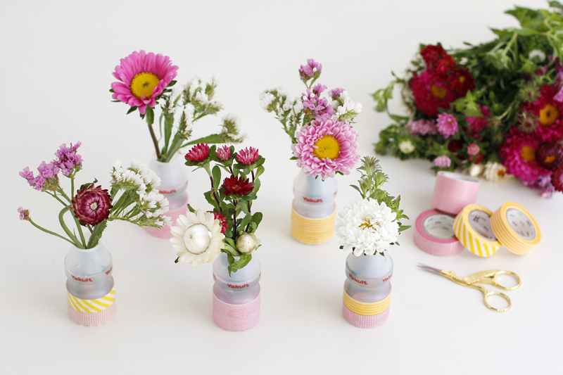 Upcycling: Vasen mit Yakult | we love handmade