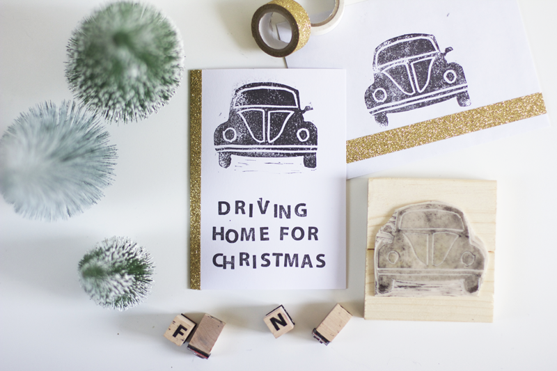 Auto-Stempel: DIY-Weihnachtskarte | we love handmade