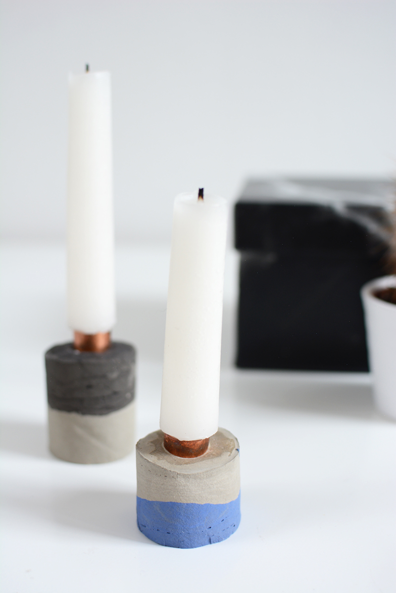 Zement-Kerzenhalter DIY-Tutorial | we love handmade