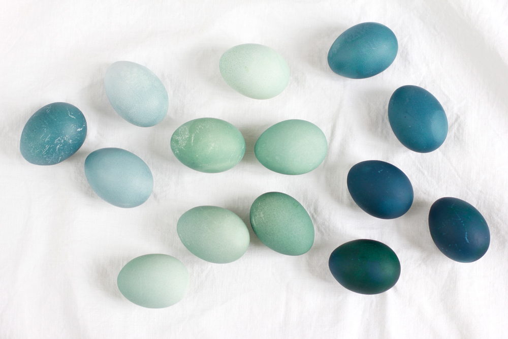 Ostereier mit Rotkraut färben: Grün und Blau | we love handmade