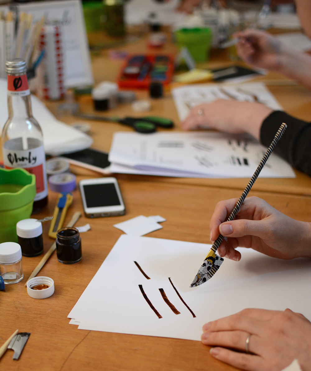 Experimentelle Kalligraphie: Workshop Wien | we love handmade