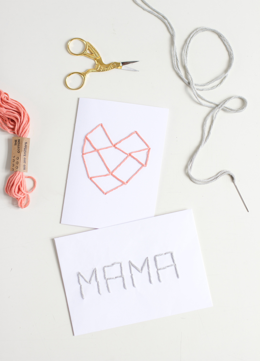 Bestickte Muttertagskarte | we love handmade