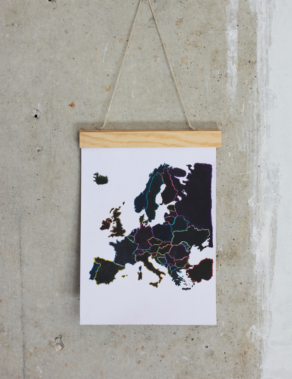 DIY: Europakarte zum Freirubbeln | we love handmade