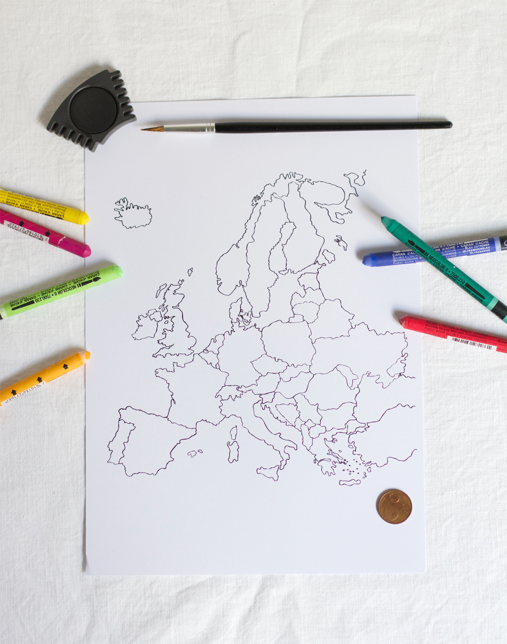 DIY: Europakarte zum Aufrubbeln | we love handmade