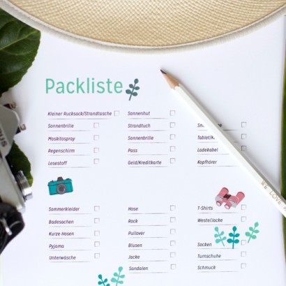 Freebie: Packliste | we love handmade