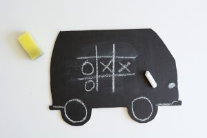 DIY: VW Bus Chalkboard Tic-Tac-Toe | welovehandmade