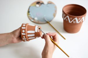 Tontopf Aztekenmuster DIY | we love handmade