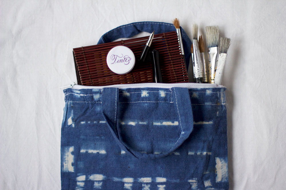 Shibori-Tasche für Utensilien | we love handmade