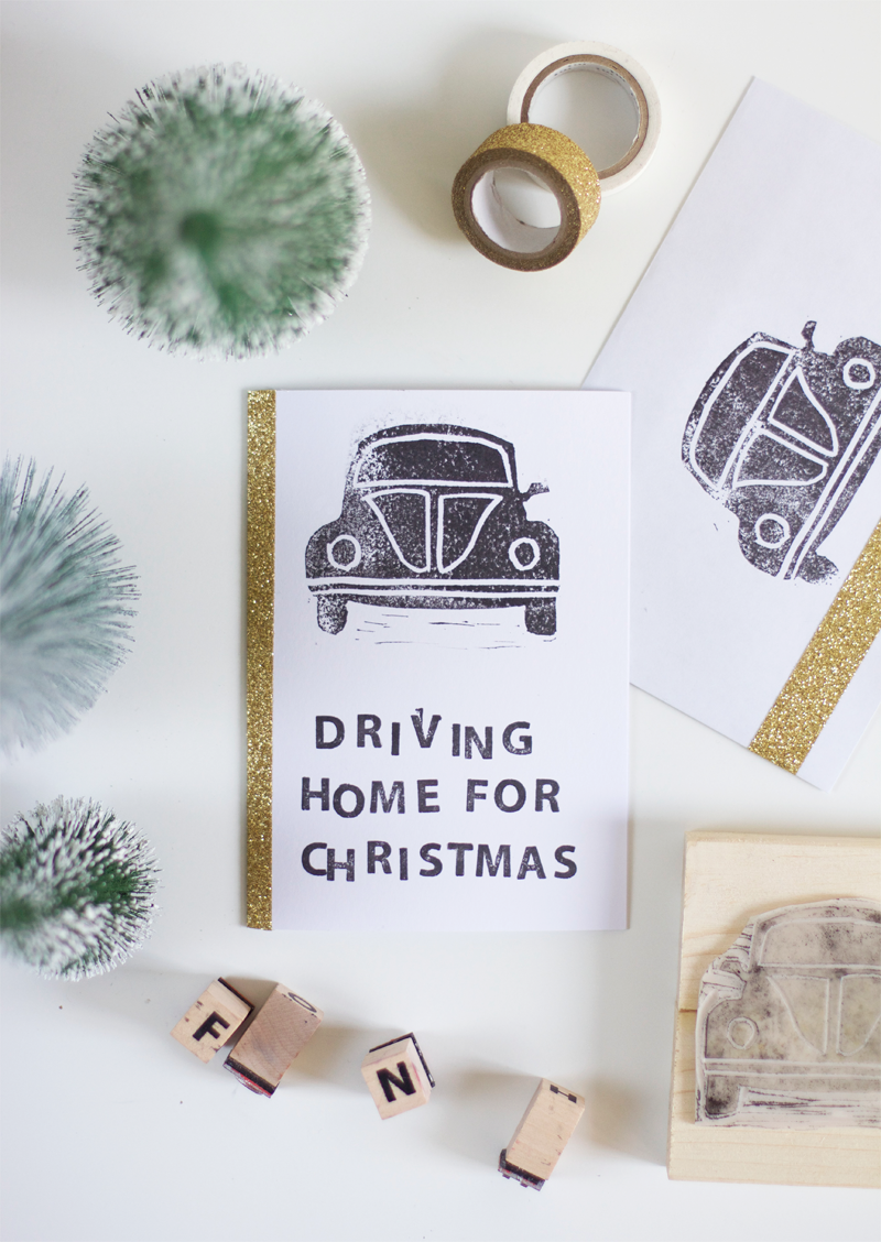 Weihnachtskarte: Driving Home For Christmas | we love handmade