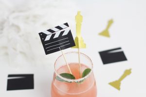 DIY: Cocktailstäbchen mit Oscarstatue und Filmklappe inklusive Vorlage | we love handmade