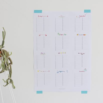 Geburtstagskalender zum Downloaden | we love handmade