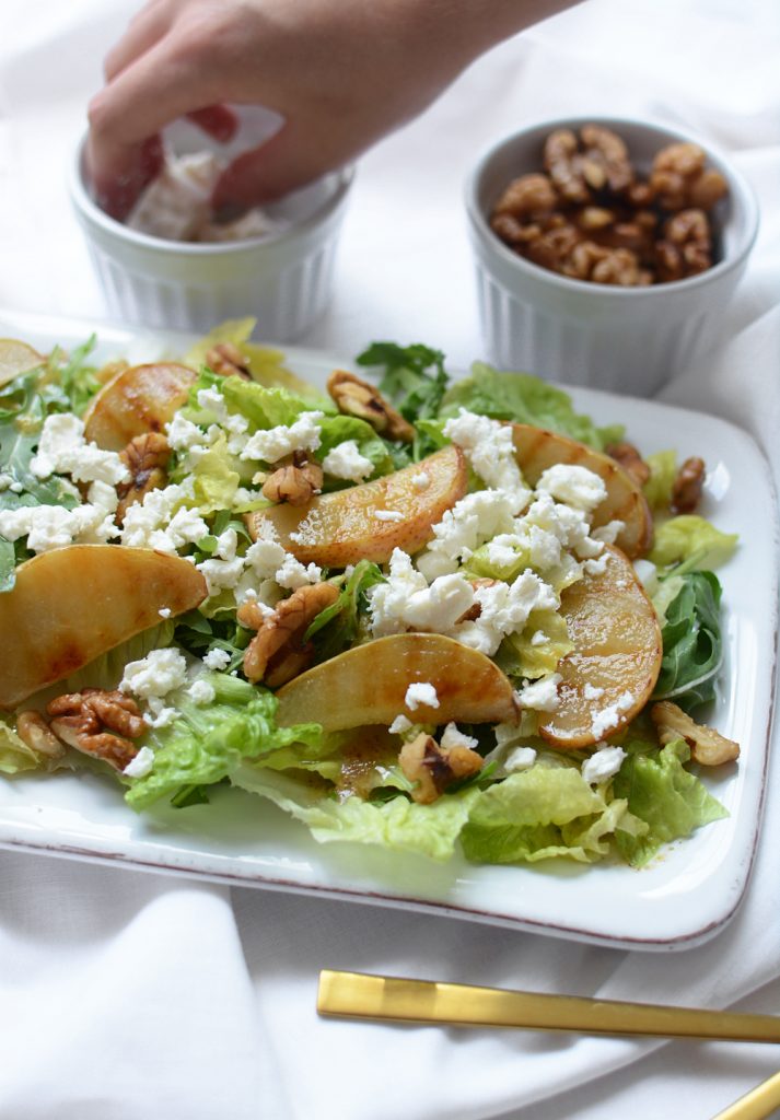 Food: Birnen-Salat mit Feta und karamellisierten Walnüssen - we love ...