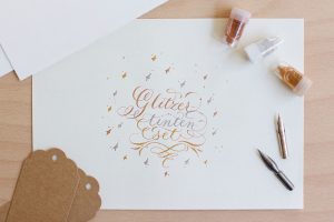 Kalligraphie-Glitzerfarben-Set | we love handmade