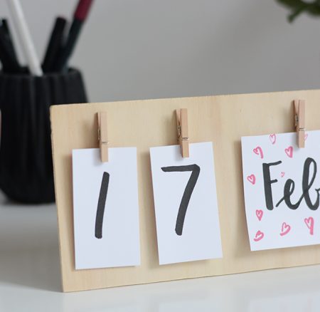 DIY: Tischkalender aus Holz