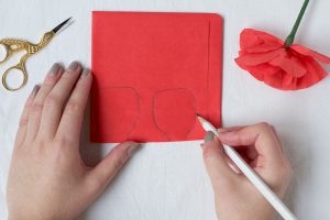 Mohn-Papierblumen Skizze | we love handmade