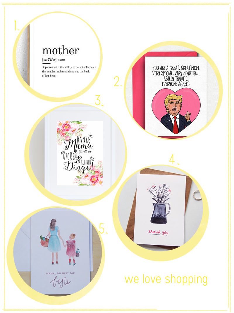 we love shopping: Muttertagskarten und Prints