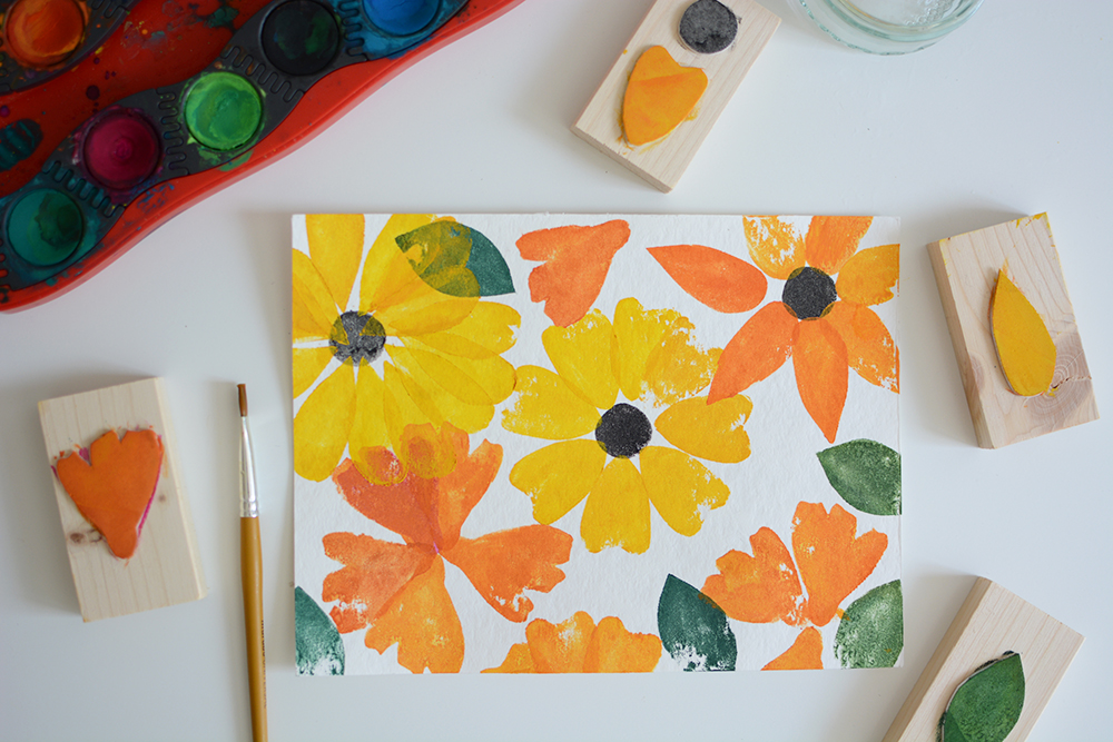 Blumen-Stempel: DIY Poster | we love handmade