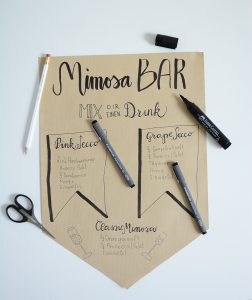 Lettering: Mimosa-Bar Banner | we love handmade