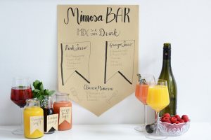Mimosa-Bar-Banner: Hand Lettering | we love handmade