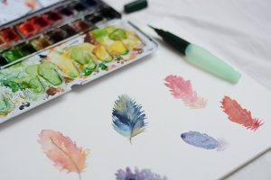 Aquarellmalerei-Workshop-´: Federn zeichnen | we love handmade