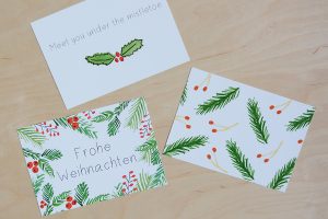 Illustierte Weihnachtskarten-Set | we love handmade