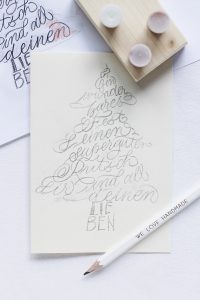 Weihnachtskarte Lettering-DIY | we love handmade
