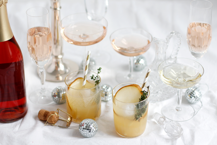 Drinks: Gin infused Champagner-Cocktail