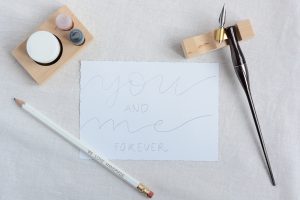 Kalligraphie-DIY: Valentinstagskarten | we love handmade