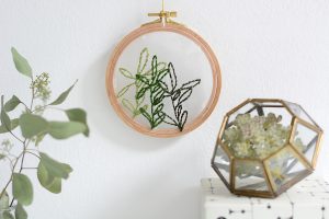 Blätter-Stickbild DIY | we love handmade
