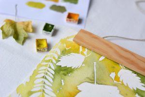 Herbstblätter Aquarellbild | we love handmade