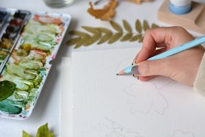Herbstliches Aquarell zeichnen | we love handmade