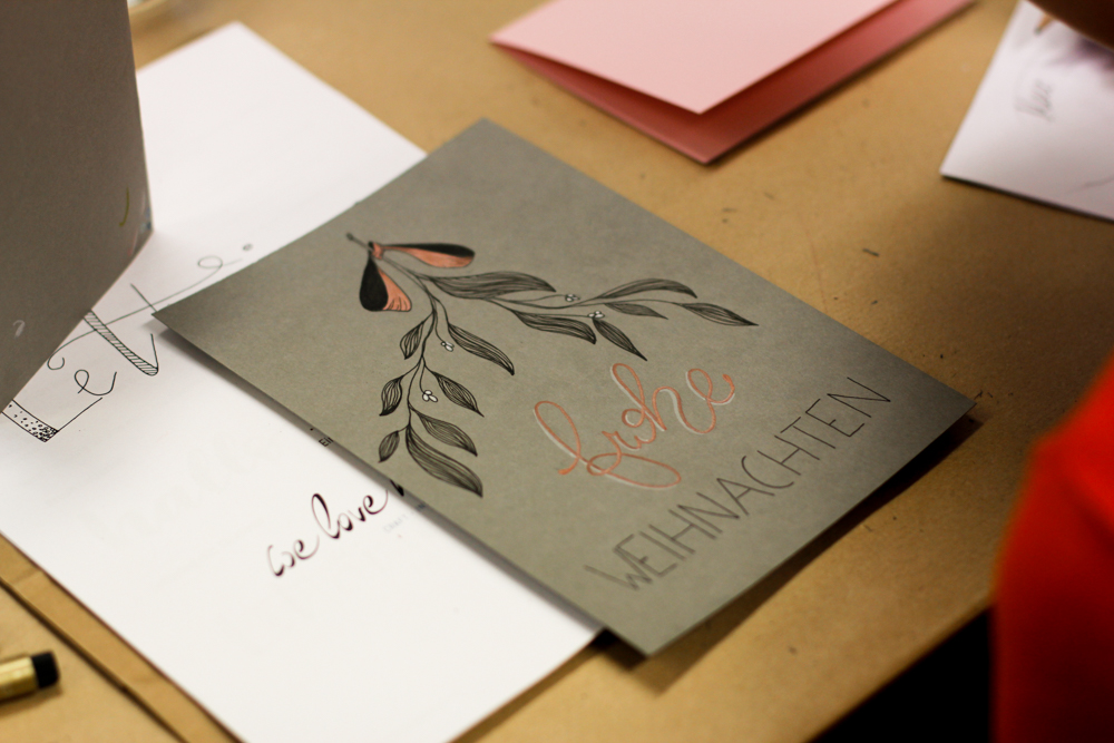 Weihnachtskarten: Hand Lettering Workshop | we love handmade