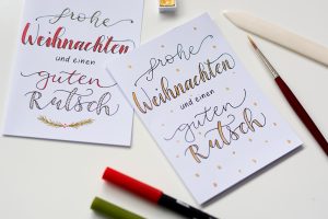 Weihnachtskarten: Hand Lettering | we love handmade