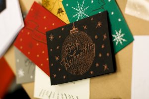 Weihnachtskarten Hand Lettering | we love handmade