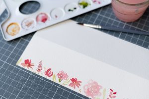 Aquarell-Tischkarten mit Blumenmuster | we love handmade