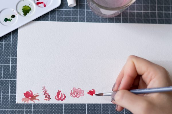 Blumenmuster mit Aquarell: Tischkarten | we love handmade