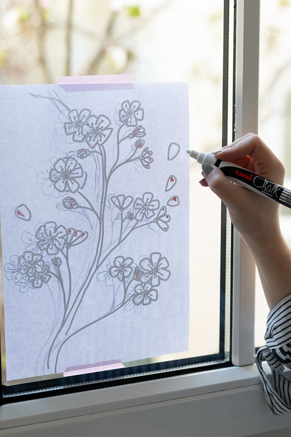 DIY: Fenster bemalen - Kirschblüte | we love handmade