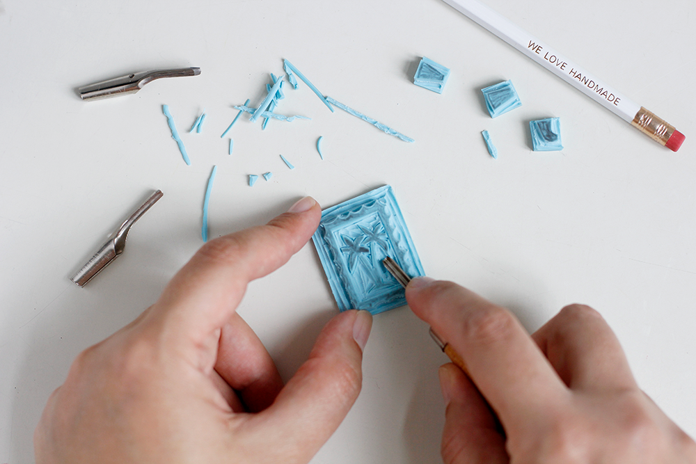 DIY: Stempeldruck Stempel selber schnitzen | we love handmade
