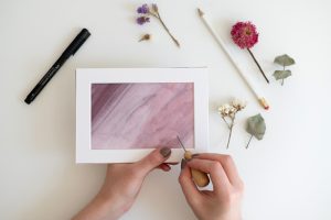 Trockenblumen-Bild mit Aquarell | we love handmade