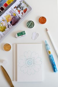 Blumen-Mandala mit Masking Marker | we love handmade
