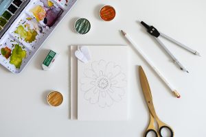 Blumen-Mandala – Skizze für DIY-Karte | we love handmade