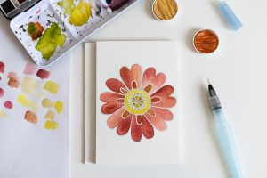 DIY: Blumen-Mandala mit Aquarell | we love handmade