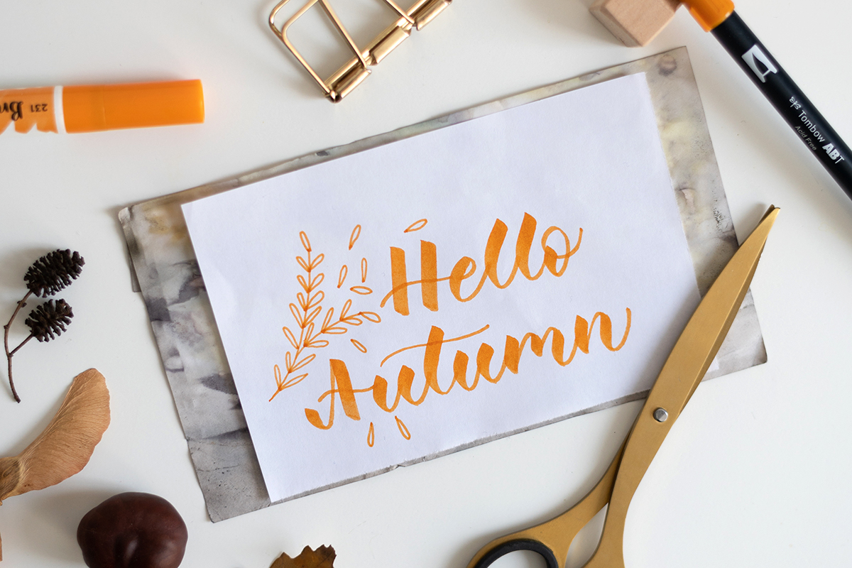 "Hello Autumn"-Lettering | we love handmade