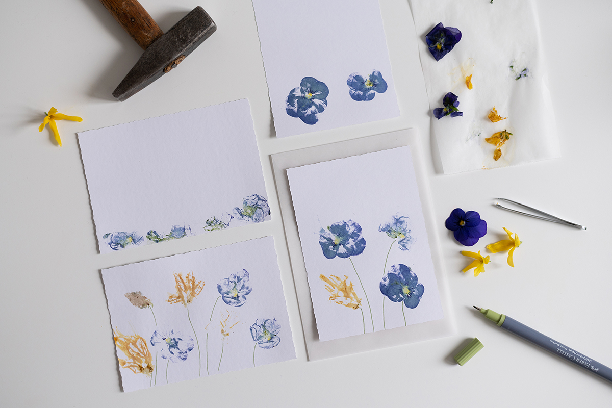 DIY: Blumendruck-Karten | we love handmade