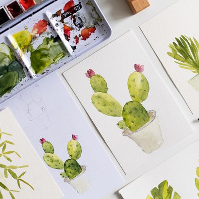 Zimmerpflanzen Aquarellmalerei-Workshop Wien | we love handmade