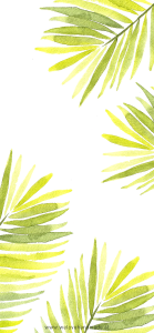 Palmblätter: Aquarell-Wallpaper für Smartphone 1170px | we love handmade