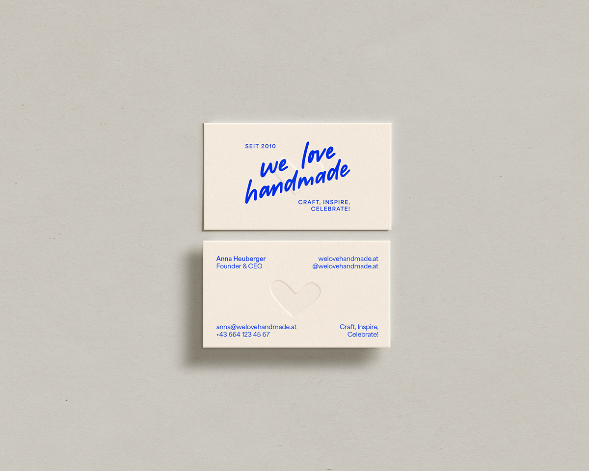 we love handmade Branding für Visitenkarte von To Be Honest Designstudio | we love handmade